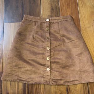Brown Suede Skirt
